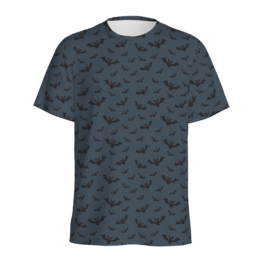 Halloween Vampire Bat Pattern Print Men's Sports T-Shirt