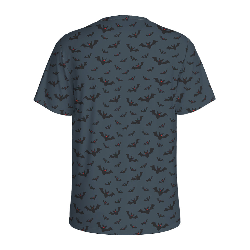 Halloween Vampire Bat Pattern Print Men's Sports T-Shirt