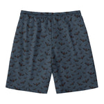 Halloween Vampire Bat Pattern Print Men's Swim Trunks