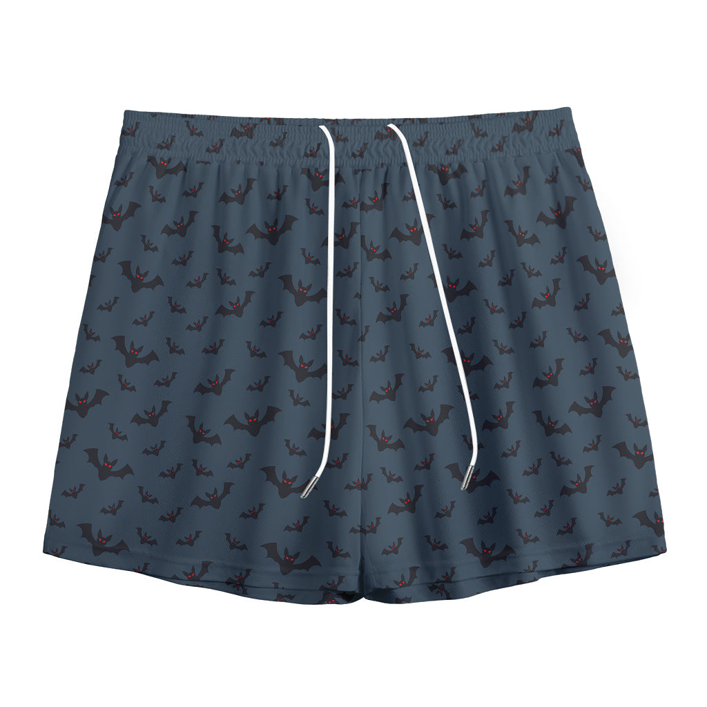 Halloween Vampire Bat Pattern Print Mesh Shorts