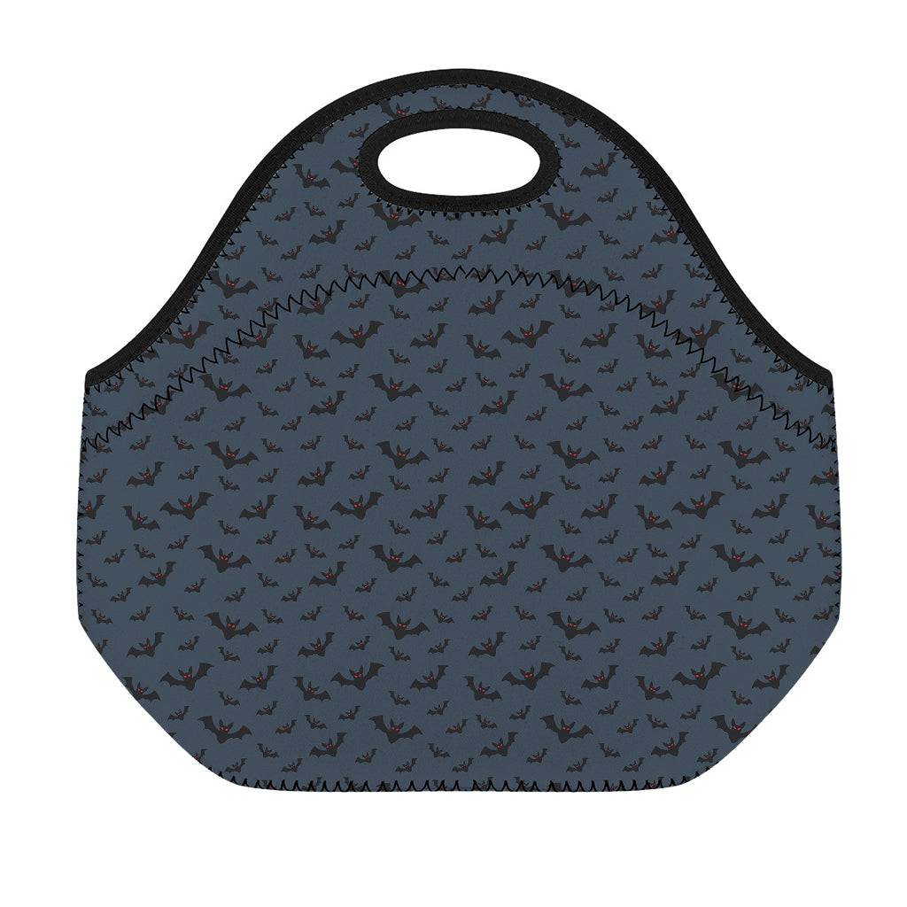 Halloween Vampire Bat Pattern Print Neoprene Lunch Bag