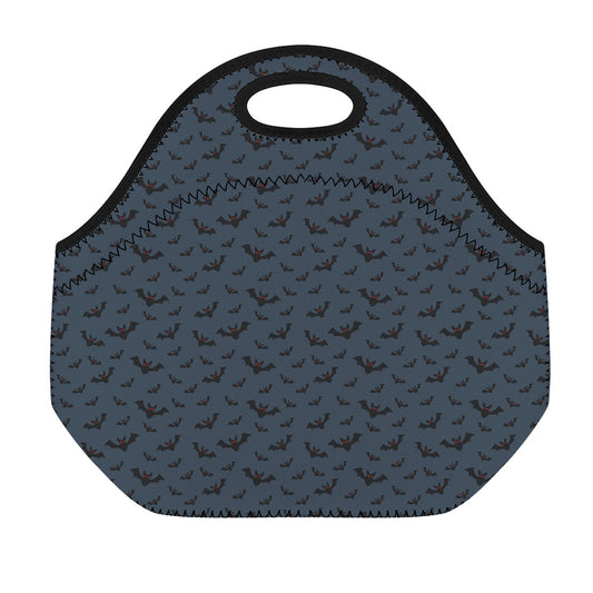 Halloween Vampire Bat Pattern Print Neoprene Lunch Bag