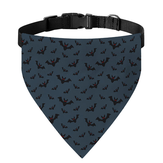 Halloween Vampire Bat Pattern Print Over The Collar Dog Bandana