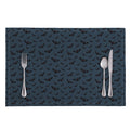 Halloween Vampire Bat Pattern Print Placemat