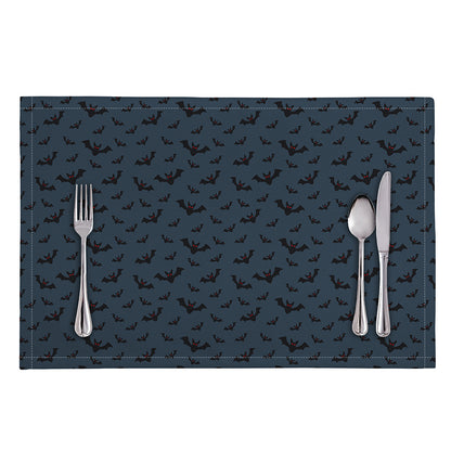Halloween Vampire Bat Pattern Print Placemat