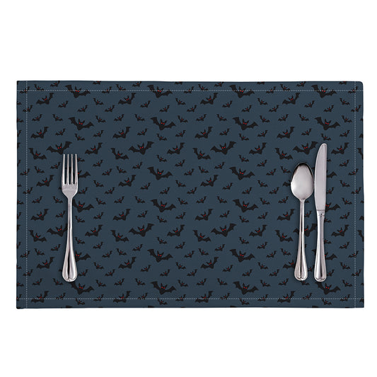 Halloween Vampire Bat Pattern Print Placemat