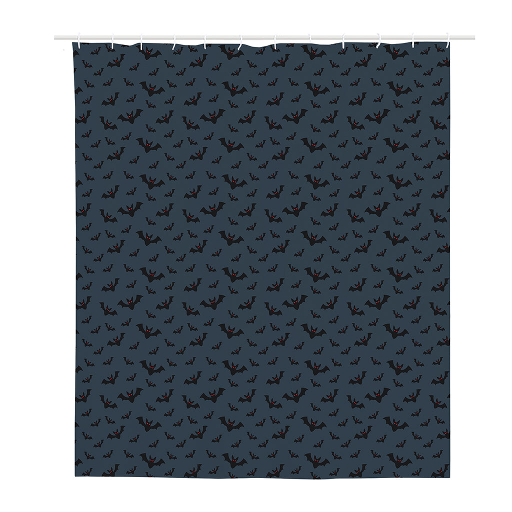 Halloween Vampire Bat Pattern Print Polyester Shower Curtain