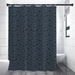 Halloween Vampire Bat Pattern Print Premium Shower Curtain