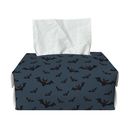 Halloween Vampire Bat Pattern Print Rectangle Tissue Box Cover