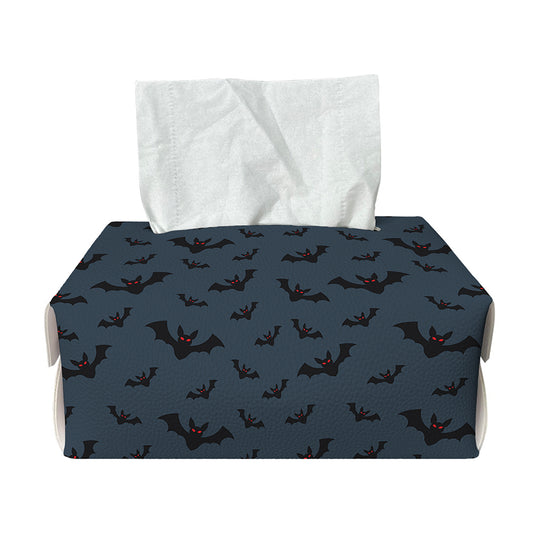 Halloween Vampire Bat Pattern Print Rectangle Tissue Box Cover
