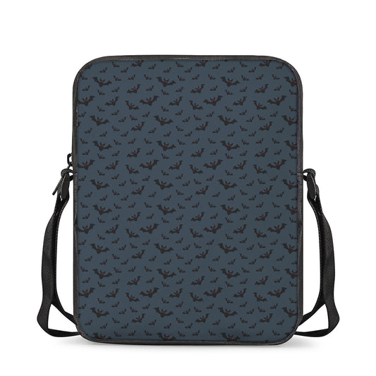 Halloween Vampire Bat Pattern Print Rectangular Crossbody Bag