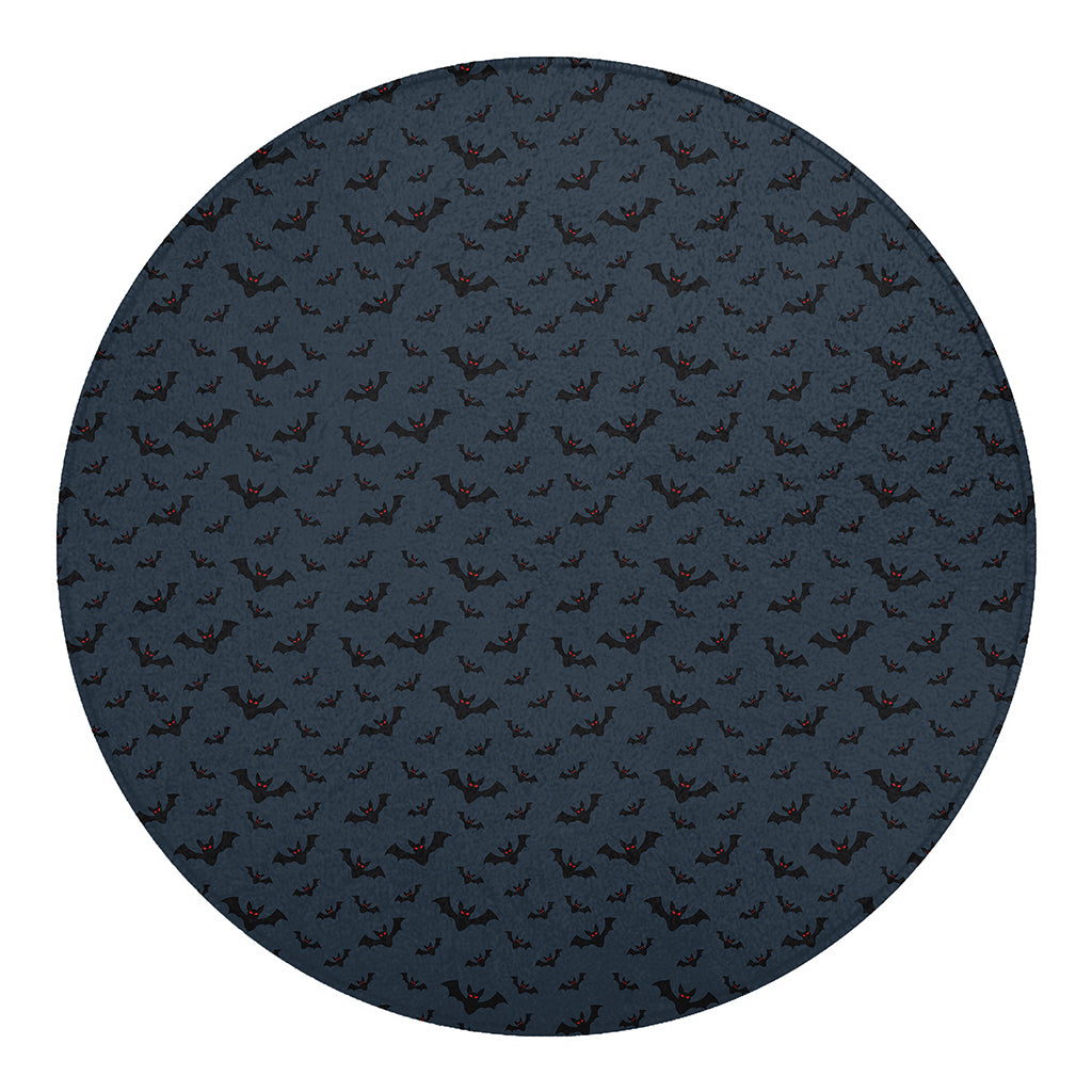 Halloween Vampire Bat Pattern Print Round Blanket