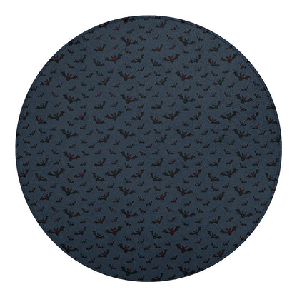 Halloween Vampire Bat Pattern Print Round Blanket