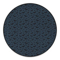 Halloween Vampire Bat Pattern Print Round Floor Mat