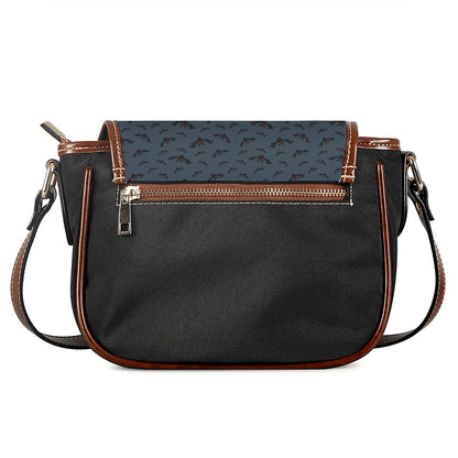 Halloween Vampire Bat Pattern Print Saddle Bag