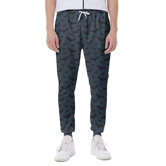 Halloween Vampire Bat Pattern Print Scuba Joggers