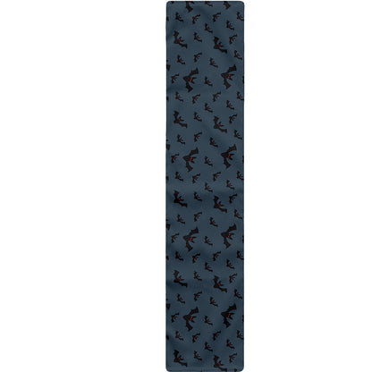 Halloween Vampire Bat Pattern Print Table Runner
