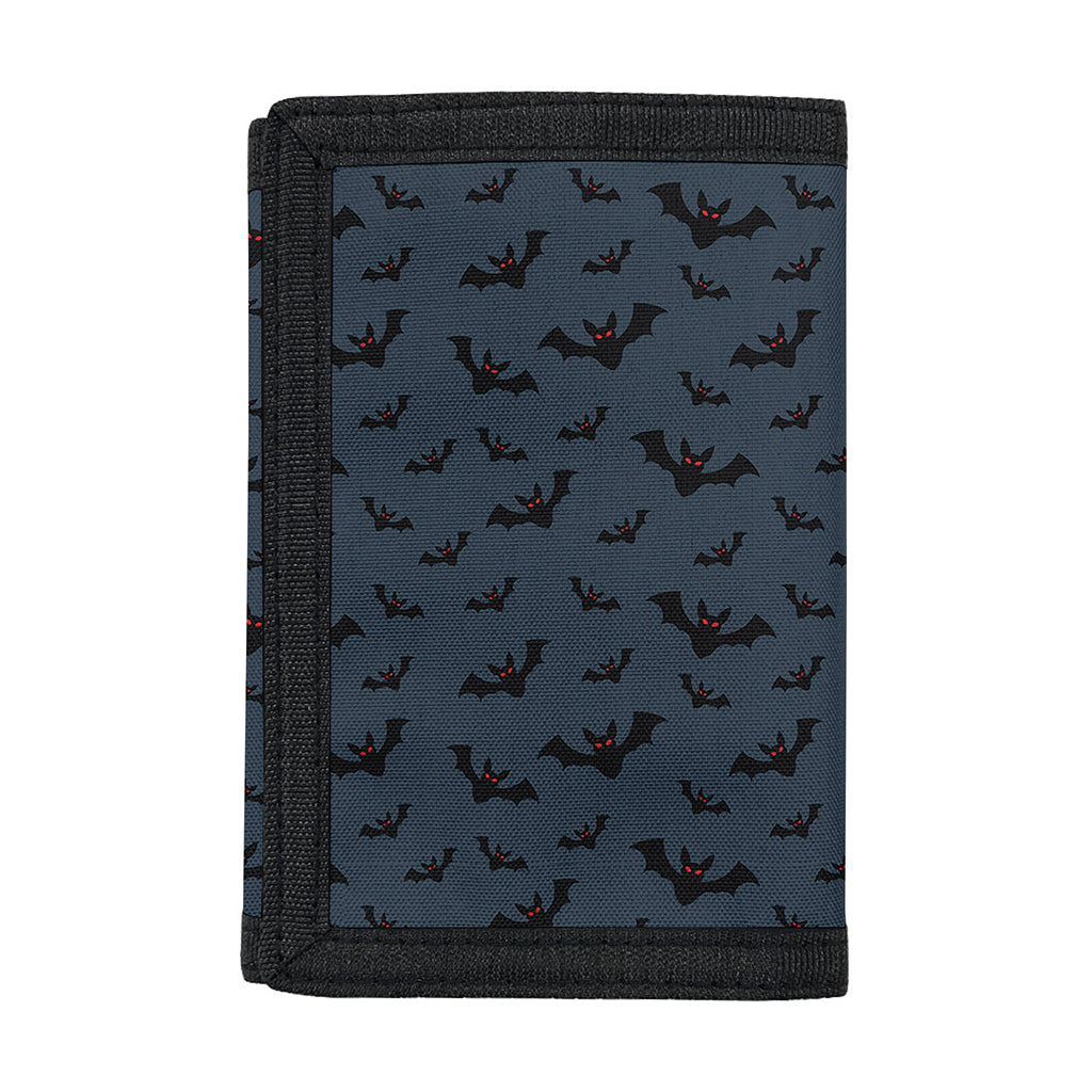 Halloween Vampire Bat Pattern Print Trifold Wallet