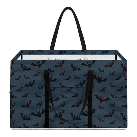 Halloween Vampire Bat Pattern Print Utility Tote Bag