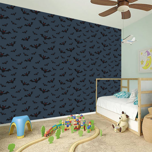 Halloween Vampire Bat Pattern Print Wall Sticker
