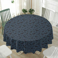 Halloween Vampire Bat Pattern Print Waterproof Round Tablecloth