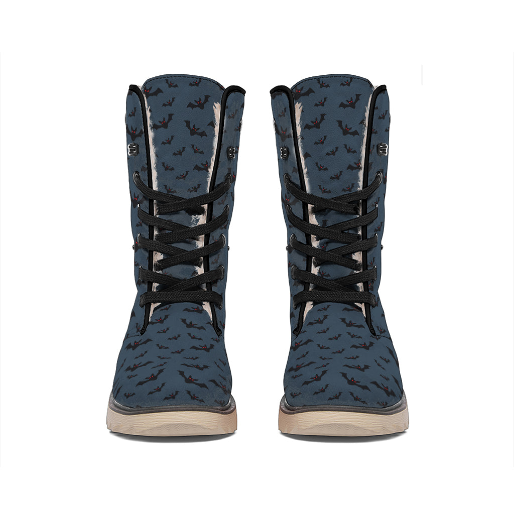 Halloween Vampire Bat Pattern Print Winter Boots
