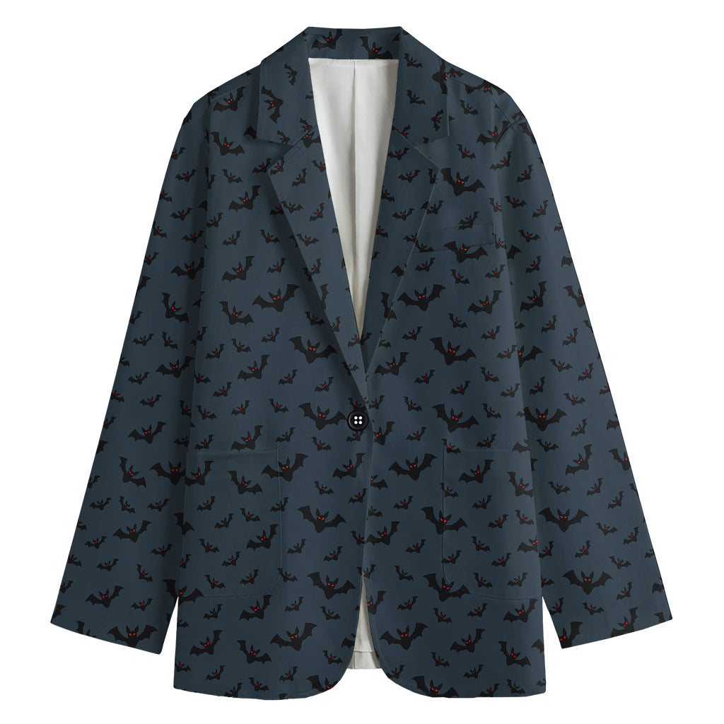 Halloween Vampire Bat Pattern Print Women's Blazer