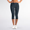 Halloween Vampire Bat Pattern Print Women's Capri Leggings