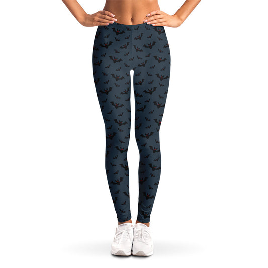 Halloween Vampire Bat Pattern Print Women's Leggings