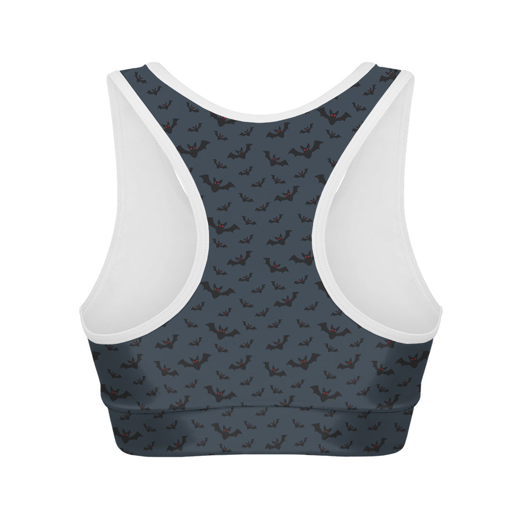 Halloween Vampire Bat Pattern Print Women's Sports Bra
