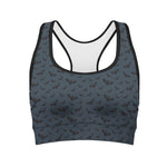 Halloween Vampire Bat Pattern Print Women's Sports Bra