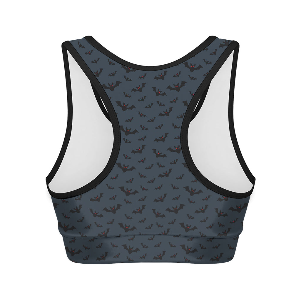 Halloween Vampire Bat Pattern Print Women's Sports Bra