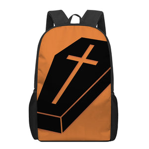 Halloween Vampire Coffin Print 17 Inch Backpack