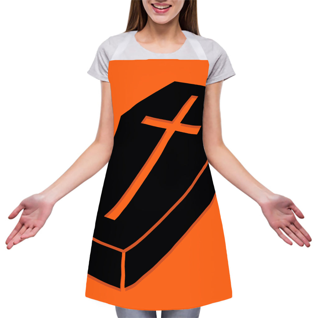 Halloween Vampire Coffin Print Adjustable Apron