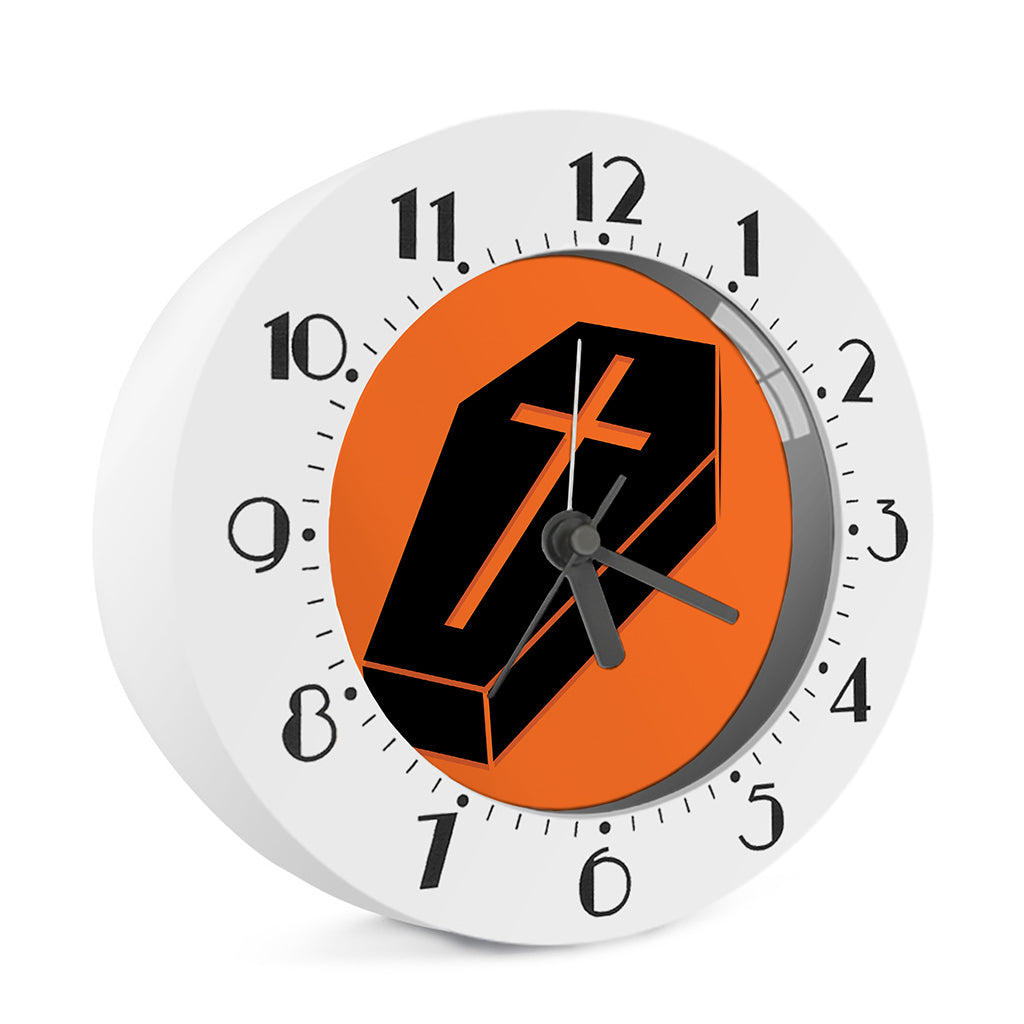 Halloween Vampire Coffin Print Alarm Clock