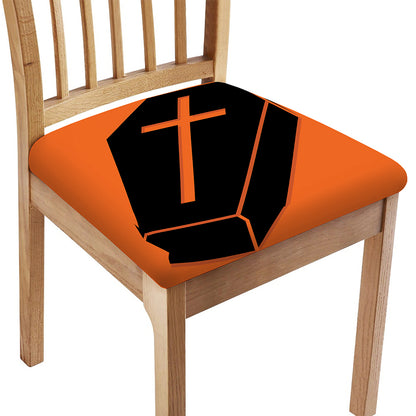 Halloween Vampire Coffin Print Chair Cushion Cover