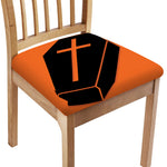 Halloween Vampire Coffin Print Chair Cushion Cover