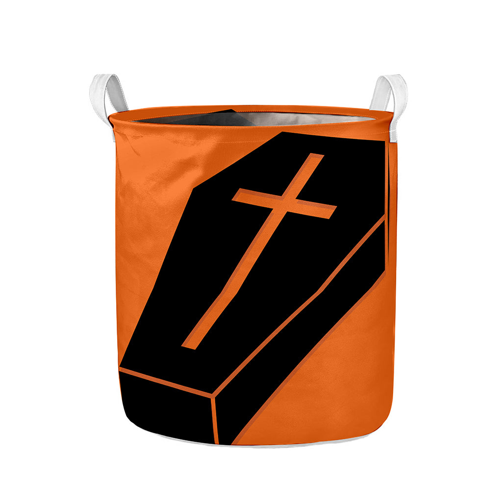 Halloween Vampire Coffin Print Collapsible Laundry Basket