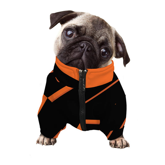 Halloween Vampire Coffin Print Dog Zip Up Jacket