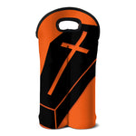 Halloween Vampire Coffin Print Double Neoprene Wine Tote