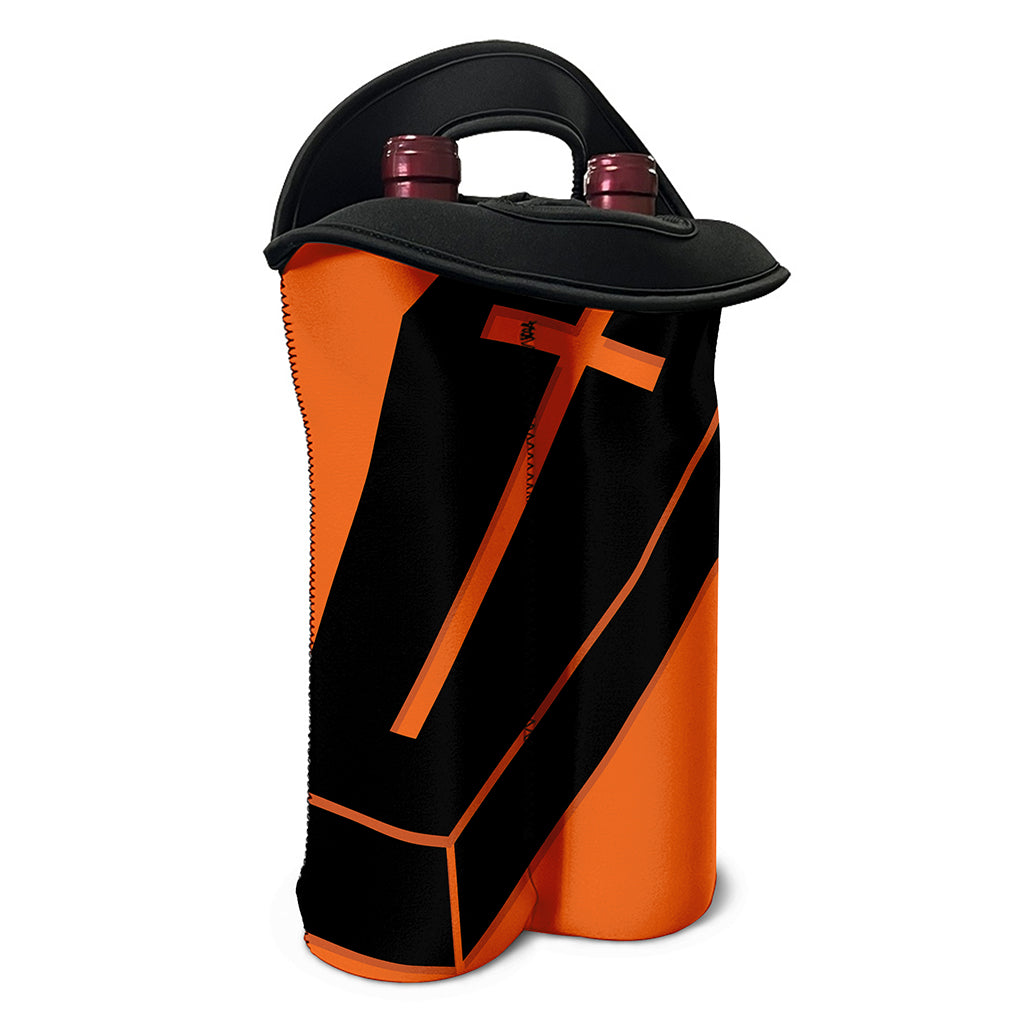 Halloween Vampire Coffin Print Double Neoprene Wine Tote