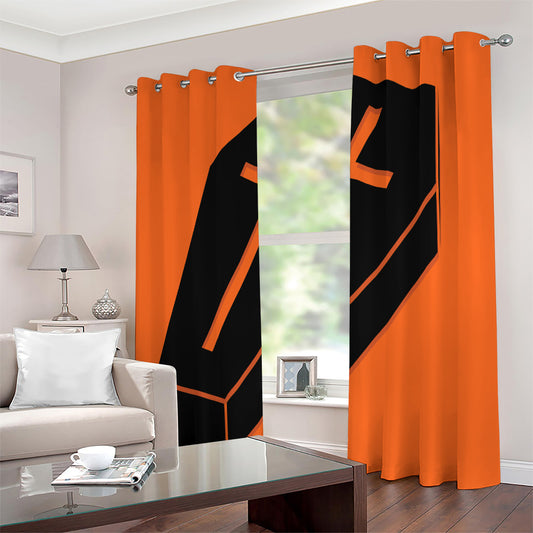 Halloween Vampire Coffin Print Extra Wide Grommet Curtains