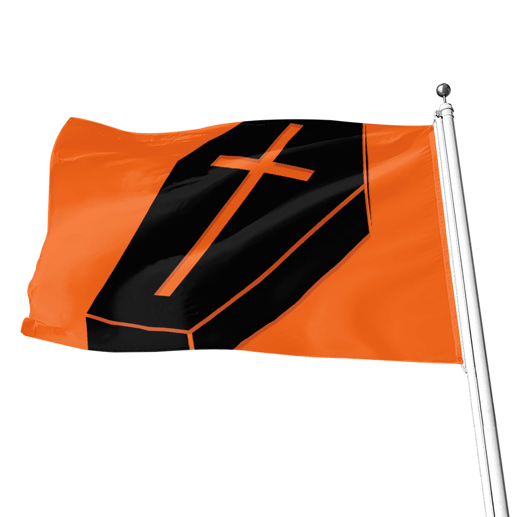 Halloween Vampire Coffin Print Flag