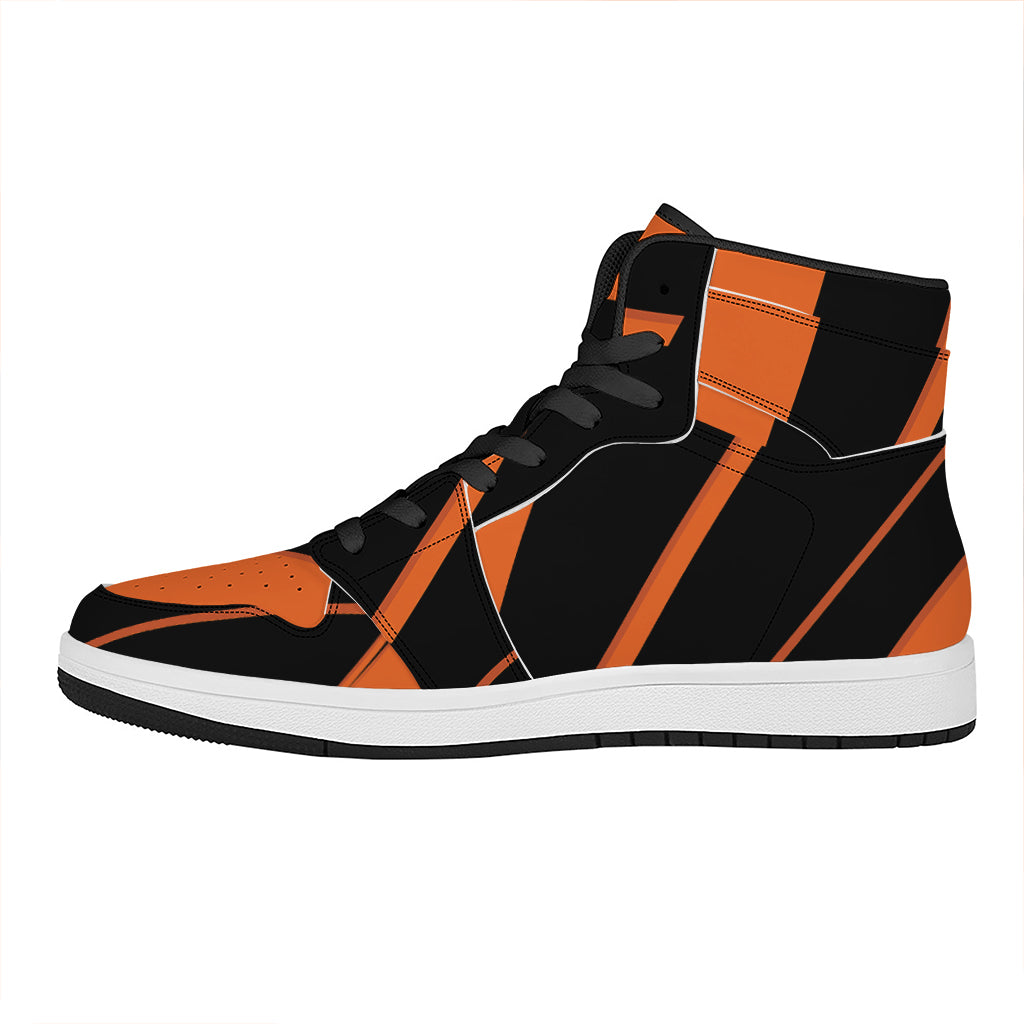 Halloween Vampire Coffin Print High Top Leather Sneakers