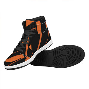 Halloween Vampire Coffin Print High Top Leather Sneakers