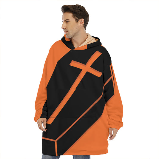 Halloween Vampire Coffin Print Hoodie Blanket