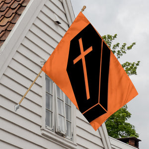 Halloween Vampire Coffin Print House Flag