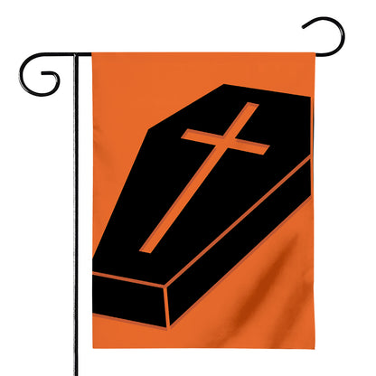 Halloween Vampire Coffin Print House Flag