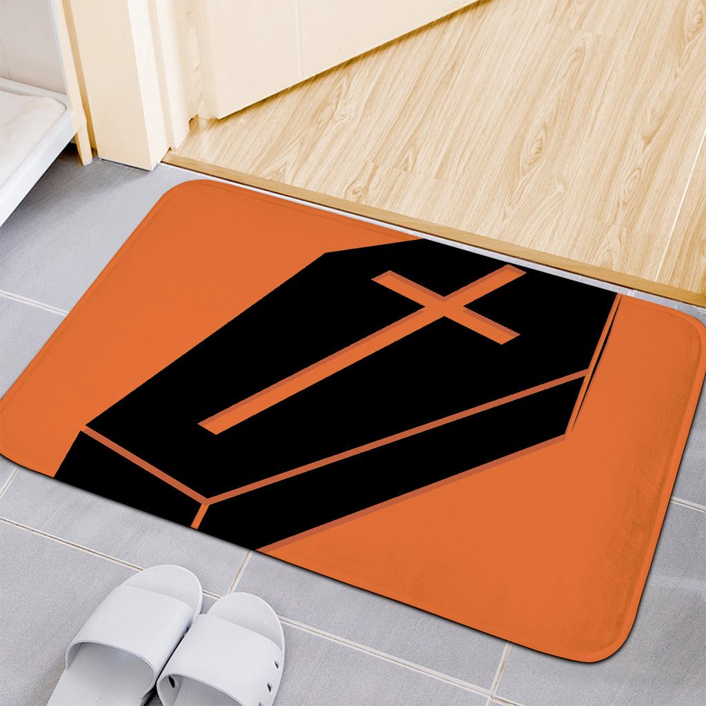 Halloween Vampire Coffin Print Indoor Door Mat