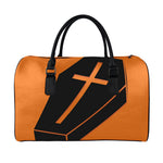 Halloween Vampire Coffin Print Leather Duffle Bag
